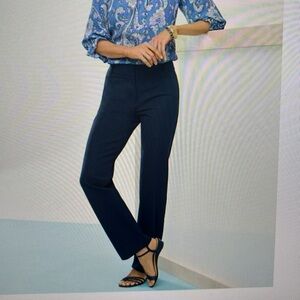 Talbots Newport Straight Leg Pants navy Blue Size 12